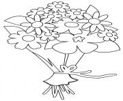 Coloriage bouquet de fleurs facile maternelle