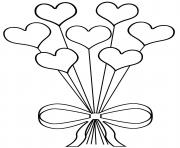 Coloriage original bouquet de fleur en coeur