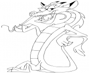 Coloriage Mushu le petit dragon