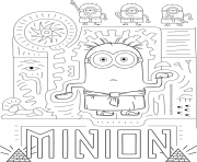 Coloriage Minion 2 en mode pharaon et visite l Egypte