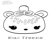 Coloriage Kawaii Food Kiwi Freeze Num Noms