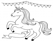 Coloriage licorne magique celebration fille