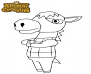 Coloriage donkey animal crossing