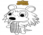 Coloriage animal crossing sable