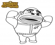 Coloriage gorilla animal crossing