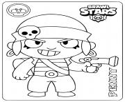 Coloriage pirate brawl stars penny