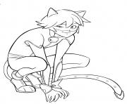 Coloriage Adrien Agreste alias Chat Noir