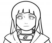 Coloriage the face of hinata naruto anime