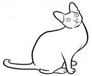 Coloriage Le chat cornish rex appele rex de Cornouailles est une race de chat originaire du Royaume Un