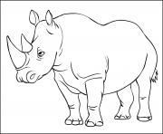 Coloriage rhinoceros mammiferes appartenant a la famille des rhinocerotides