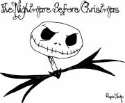 Coloriage the nightmare before christmas monsieur jack