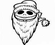 Coloriage jack skellington en pere noel