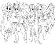 Coloriage Equestria Girls fashion dolls