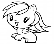 Coloriage Cutie Rainbow Dash