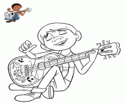 Coloriage Miguel Rivera aspirant musicien