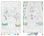 Coloriage magique disney frozen reine des neiges anna et elsa