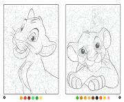 Coloriage magique disney le Roi Lion