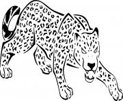 Coloriage jaguar felin panthera de la jungle