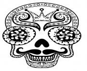 Coloriage dead skull adulte