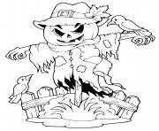 Coloriage halloween scarecrow