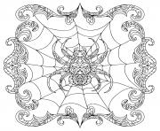 Coloriage spider zentangle araignee