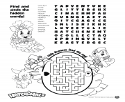 Coloriage Hatchimals Puzzle Sheet