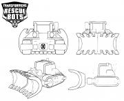 Coloriage Transformers Rescue Bots Boulder Line Art