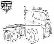 Coloriage Transformers Rescue Bots Optimus Prime