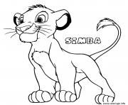 Coloriage jeune lionceau simba