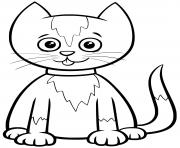 Coloriage chaton facile maternelle