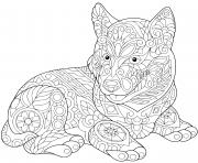 Coloriage chien mandala cocker spaniel anglais chien retriever