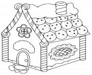 Coloriage maison pain depices patisserie