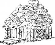 Coloriage maison pain epice episserie