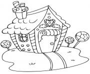 Coloriage gingerbread house