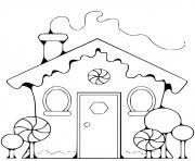 Coloriage maison enfant pain depice