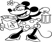 Coloriage Classic Minnie singing carol