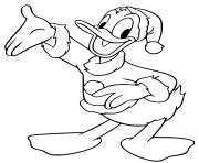 Coloriage Donald Duck as Santa Claus