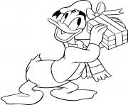 Coloriage Donald Ducks present