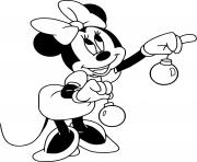 Coloriage Minnie hanging ornaments