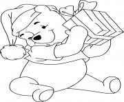 Coloriage Winnie present