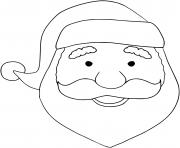 Coloriage pere noel facile maternelle