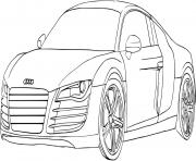 Coloriage voiture de sport audi