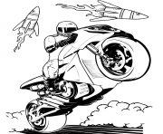 Coloriage hot wheels motorcycle