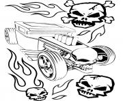 Coloriage Hot Wheels Skulls