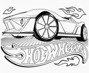 Coloriage hot wheels voiture de course