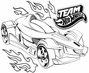 Coloriage team hot wheels