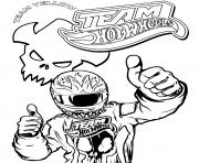 Coloriage Team Hot Wheels Driver Thumbup