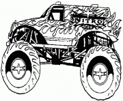 Coloriage hot wheels 4x4 nitro