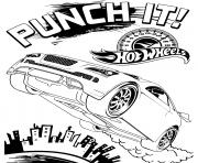 Coloriage Hot Wheels Punch It