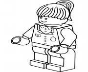 Coloriage lego police femme